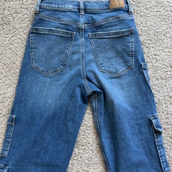 American Eagle Super high-rise baggy straight jeans size 0 - Picture 5 of 8